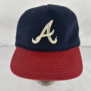Vintage Atlants Braves Hat Cap Snap Back Blue Red Graham Caps MLB Baseball USA